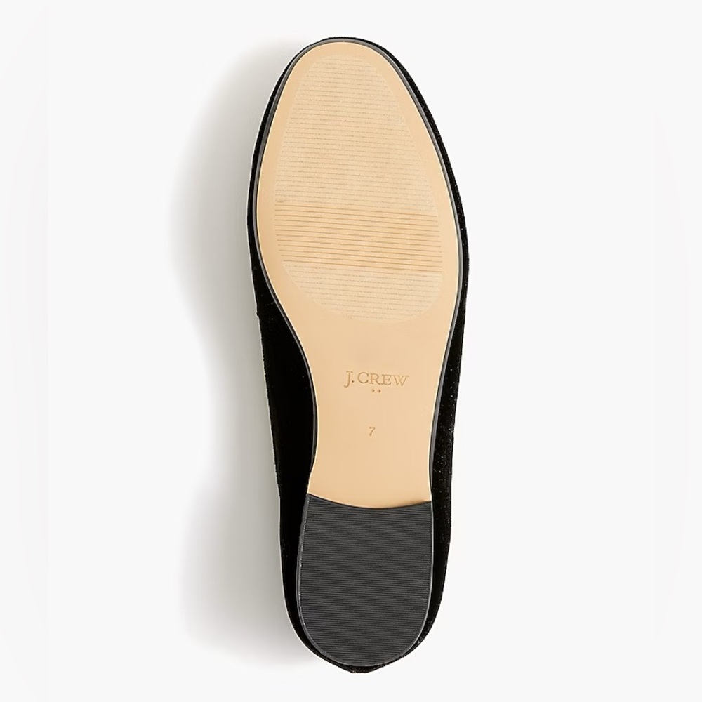 *NIB* J. Crew Velvet Bit Slip-On Loafers / Flats in Black - Picture 5 of 15